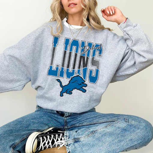 Detroit Football Sweatshirt/ Lions Football Crewneck/ Detroit Football Shirt/ Detroit Sports Sweatshirt/ Detroit Football Shirt