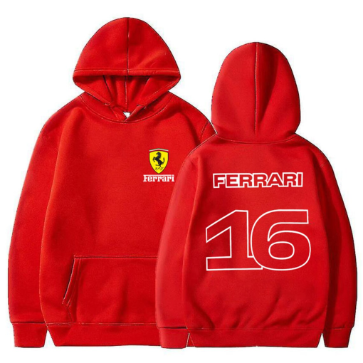 Charles LeClerc 16 Hoodie, F1 Hoodie, F1 Sweatshirt, F1 Gift, F1, F1 Merch, F1 Shirt, Charles LeClerc, Ferrari Merch, Ferrari Shirt