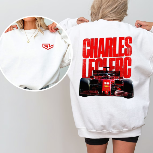 Charles Leclerc Formula One Sweatshirt, F1 Shirt, F1 Two Sides Shirt, Charles Leclerc Shirt, Charles Leclerc F1 Shirt, Charles Leclerc 16