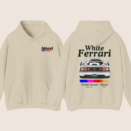 Frank Ocean White Ferrari Hoodie | 8 Colors Available | Unisex Men’s Women’s Hoodie | Size S – 5XL