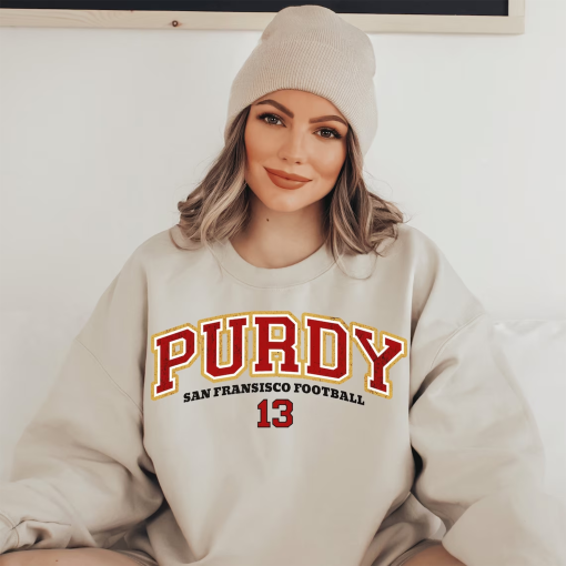 Brock Purdy T Shirt, Vintage San Francisco Football Sweatshirt, San Francisco Hoodie, Purdy Unisex tee gift for football fans