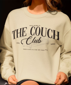 The Couch Club Crewneck Sweatshirt, Funny Sweater,…