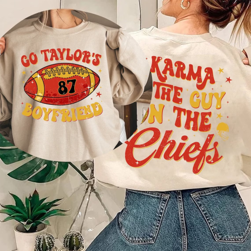 Karma Is The Guy On The Chiefs Shirt, Chiefs Era Shirt, Go Taylor’s Boyfriend, Chiefs Karma, Kansas City Football Tee, Trending Shirt