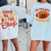 Karma Is The Guy On The Chiefs Coming Straight Home To Me Shirt, American Football, Go Taylors Boyfriend Shirt, Kansas City Chiefs Edition