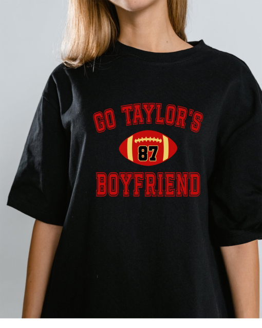 Go Taylor’s Boyfriend SVG, PNG, Travis and Taylor, Funny Football Party Shirt Design, Gameday Shirt Design, Kelce Era SVG, Go Sports