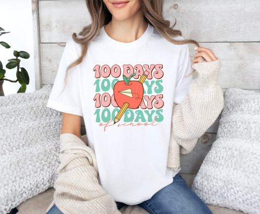 100 Days of School Shirt, 100 Day Shirt, Student Shirt,Back to School Shirt, 100th Day Of School Celebration, Gift For Teacher