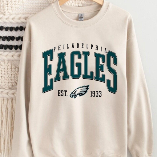 Philadelphia Eagles NFL Sweatshirt, Vintage Style Philadelphia Football Crewneck, Football Sweatshirt, Philadelphia Sweatshirt