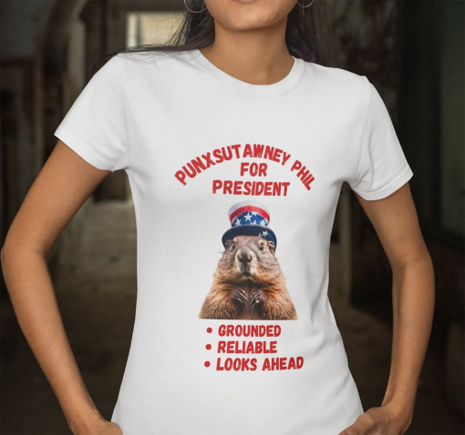 Punxsutawney Phil for President Unisex Jersey Short Sleeve Tee, Punxsutawney Phil, groundhog, February, winter celebration, 2024, elections