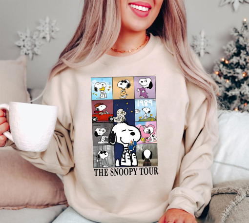 Vintage Taylor Swift Eras Tour Album Snoopy Tour Sweatshirt, Eras Tour Shirt