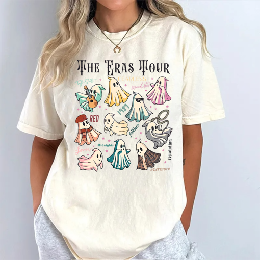 The Eras Tour Ghost Halloween Swiftie Sweatshirt, Trendy Eras Tour Ghost Crewneck Sweatshirt, Speak Now Shirt, Ghost Eras Tour Sweatshirt