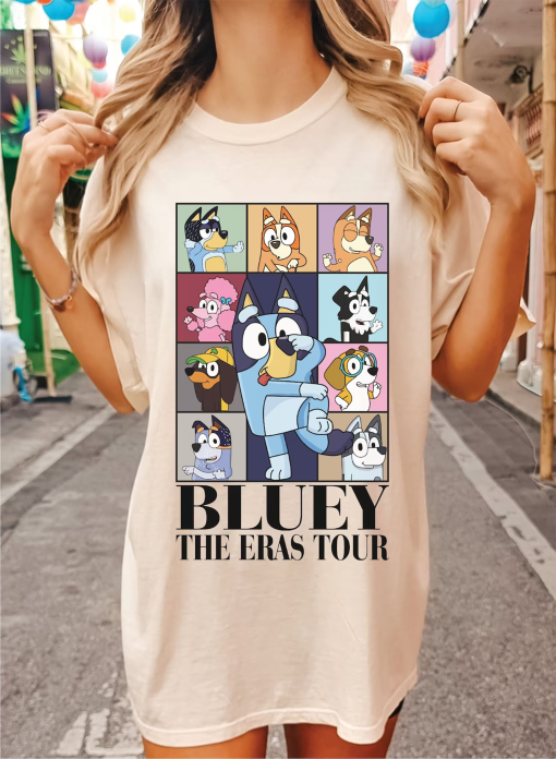 Bluey The Eras Tour Crewneck Sweatshirt, Bluey Bingo Eras Tourn Shirts, Bluey For Mom Birthday Gifts, Bluey Family Eras Tour Merch