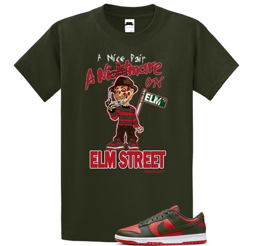 Fitz 4 kickz Shirt to match the Dunks Mystic Red Freddy Krueger