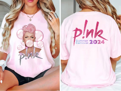 P!nk Pink Singer Summer Carnival 2024 Tour Shirt,Pink Fan Lovers Shirt,Music Tour 2024 Shirt,Trustfall Album Shirt,Concert 2024 P!nk shirt