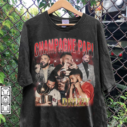 Drake Rap Shirt, Drake Champagne Papi Vintage 90s Y2K Bootleg Drizzy Sweatshirt, Drake Bootleg 2023 Gift For Fan Graphic Tee Rap0806VL