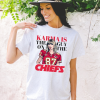 Karma Is The Guy On The Chiefs Shirt, Chiefs Shirt, Kansas City Football T-Shirt, Chiefs Fan Gift, Chiefs Jersey, KC Football Tee Her