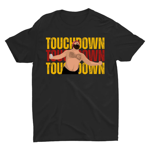 Chiefs – TOUCHDOWN – Jason Kelce Shirtless Shirt , Kansas City- KC over heart , Let’s Go Chiefs Tee, Super Bowl, Kansas City Chiefs