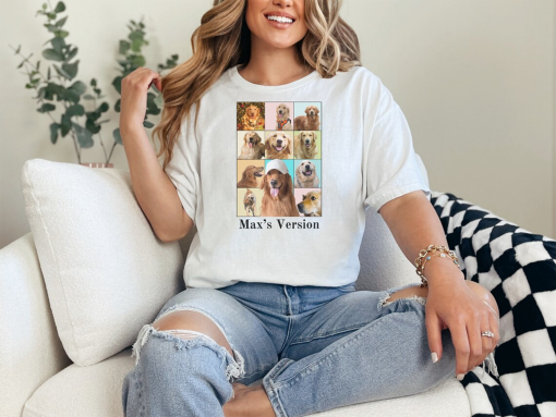 Custom Dog Shirt Era’s Tour Personalised Eras Tshirt, taylor swift shirt, Cute Custom Dog Photo Gift Custom Pet Portrait Eras Tour Shirt.