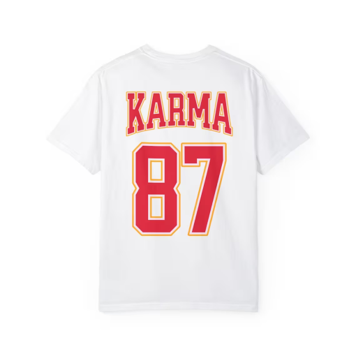 Viral Karma 87 Sweatshirt Karma is the Guy on the Chiefs Shirt Karma 87 Kansas City Football Crewneck Vintage Football Taylor Travis Tshirt