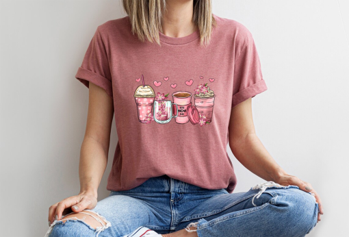 Best Mom ever Coffee Cups Shirt, Mom Cute Coffee Cups Shirt, Mommy Coffee Cups Shirt, Pink Coffee Cups Shirt, Love Mom Coffee Cups Shirt