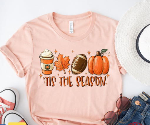 Tis The Season Shirt, Thanksgiving Pumpkin Shirt, Thanksgiving Gifts, Tis The Season Halloween Shirt, Fall Shirts for Women, Fall Gifts