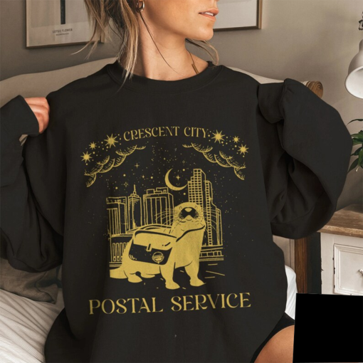 Crescent City Postal Service Shirt, Crescent City Otter Shirt, Crescent City Shirt, Sjm Merch, House Of Earth And Blood, SJM Fan Gifts