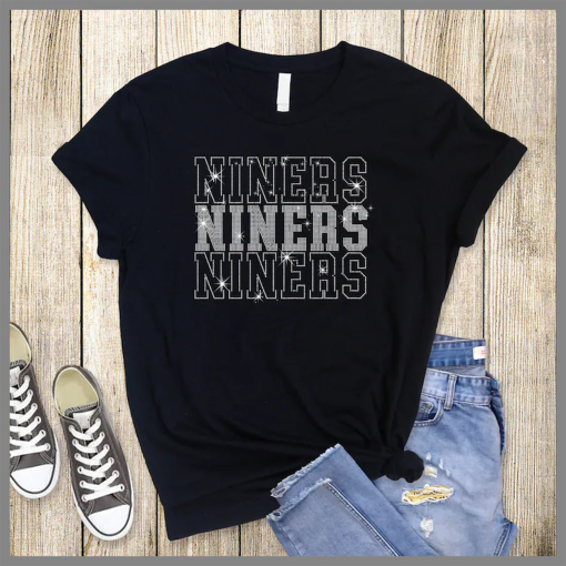 Niners football T-shirt San Francisco Football Sweatshirt, This is a print, not a rhinestone, Fan shirt, San Francisco Football