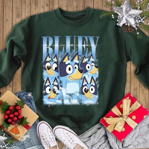 Vintage Bluey Shirt | Bluey Bootleg Shirt | Photo Bootleg Shirt | Change Your Design Here Shirt | Blue Dog Shirt | Heeler Family Shirt