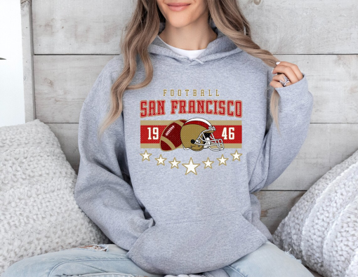 Vintage San Francisco Football Hoodie, 49ers Shirt, Niners T-Shirt, The Niners, San Francisco Sweatshirt, 49er , Niners Gifts