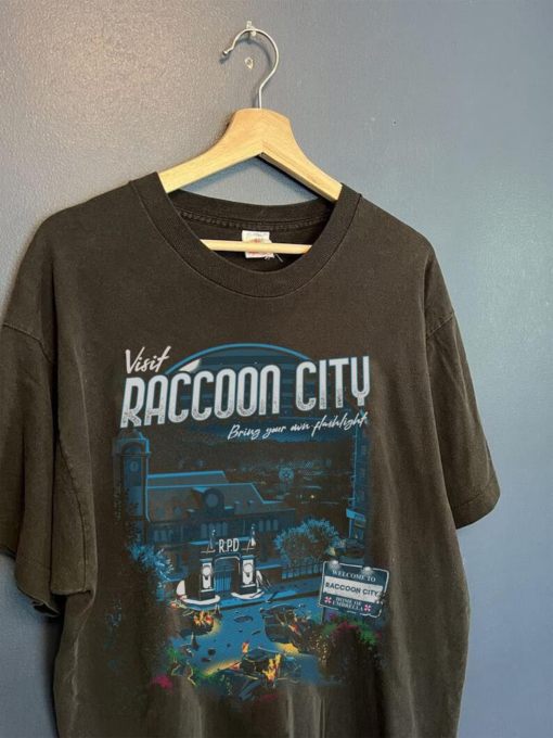 Vintage Visit Raccoon City shirt, Visit Raccoon City Retro Shirt