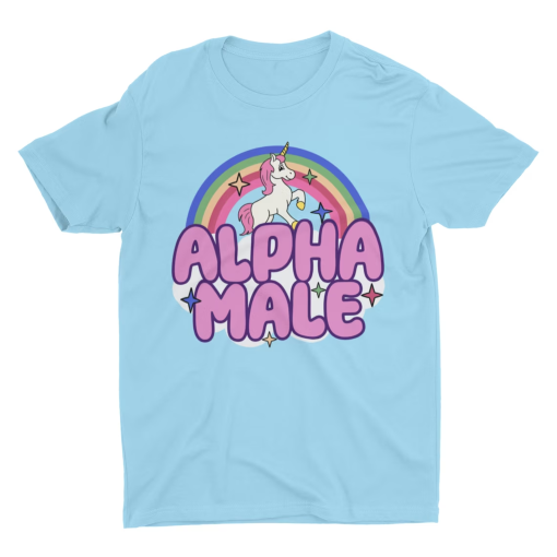 Ironic Alpha Male Unicorn Rainbow, Funny Unisex Tshirt, Bella Canvas Tee, Funny Shirt, Funny Graphic Tee, Offensive Shirt, Weird Shirt