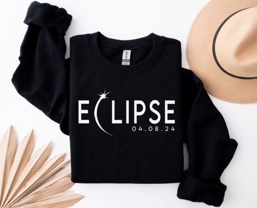 Eclipse 2024 Sweatshirt, Solar Eclipse April 8 2024 Shirt, 2024 Total Eclipse Sweater, Personalized Souvenir Gift, Astronomy Family Tee