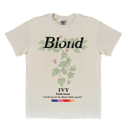 Frank Ocean BLOND IVY Short Sleeve Front Design T Shirt | blond album | blonded | music gift | cool gift ideas