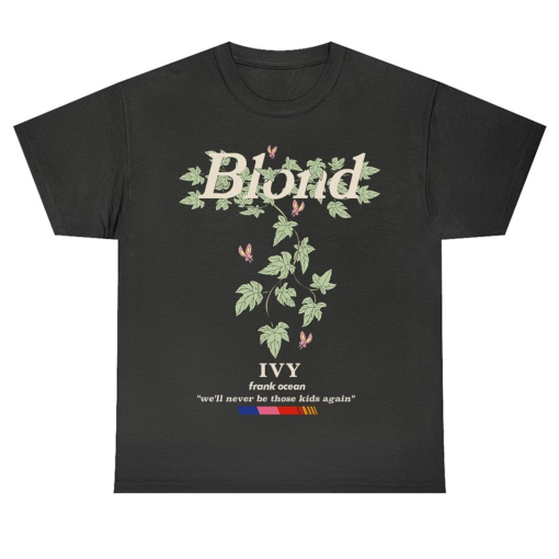 Frank Ocean BLOND IVY Short Sleeve Front Design T Shirt | blond album | blonded | music gift | cool gift ideas