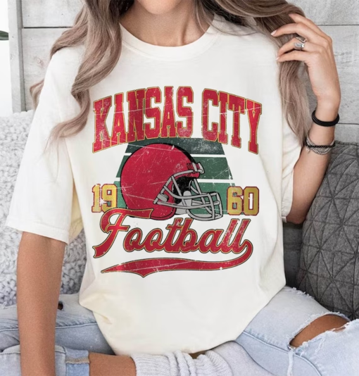 Vintage Style Kansas City Football Comfort Colors Crewneck Sweatshirt,90s Sports Bootleg Style T-Shirt,Football Shirt,game day crewneck