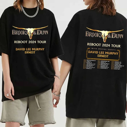 Brooks & Dunn 2024 Tour Shirt For Fan, Brooks And Dunn Vintage Country Concert Shirt, Brooks and Dunn The Reboot 2024 Tour Tee