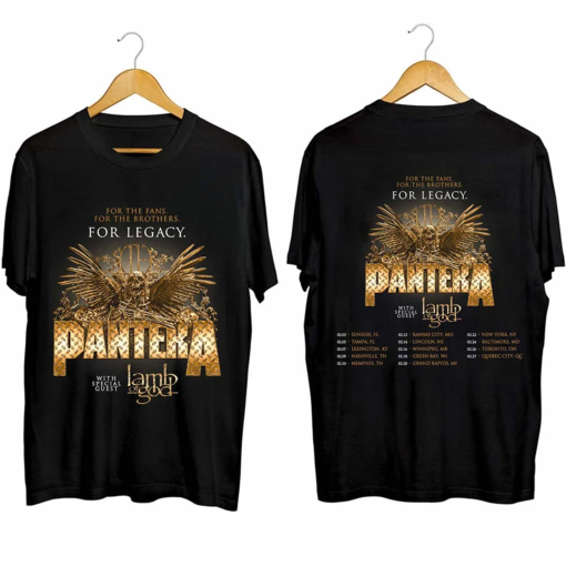 Pantera 2024 Tour With Lamp Of God Shirt, Pantera Band Shirt For Fan, Pantera Metal Rock 2024 Shirt Concert, Pantera Fan Shirt