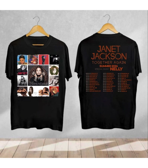 Vintage Janet Jackson Together Again Tour 2024 T-Shirt, Janet Jackson Tour Shirt, Janet Jackson Shirt Fan Gifts, Janet Jackson Concert Shirt