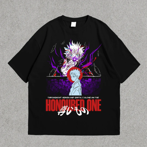 Gojo Satoru T-Shirt – JJK Merch – Jujutsu Kaisen Shirt – Anime Tee – Jujutsu Kaisen Gojo Unisex Anime Shirt