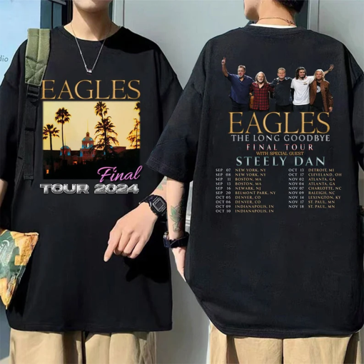 The Eagles Tour 2024 Shirt, Eagles Long Goodbye Tour 2024 Unisex Shirt, The Eagles Band Fan, The Eagles 2024 Tour Concert, The Eagles Merch