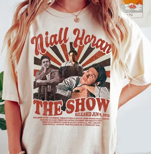 Niall Horan The Show Album 2023 Retro shirt, Niall Horan Vintage 90s T Shirt, One Direction t shirt, Niall Horan 1D singer music t shirt