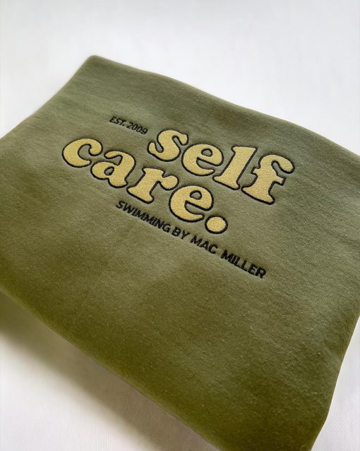 Self Care Mac Miller Embroidered Sweatshirt/Crewneck | Unisex Embroidered Sweatshirt