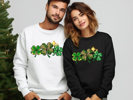 St Patrick’s Shamrocks Sweater, Lucky Sweater, St Patricks Day Sweater, lucky varsity ,Lucky Hoodie, Irish Day Hoodie, Shamrocks Sweater