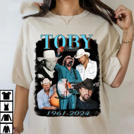 Toby Keith RIP 1961-2024 Country Music T-Shirt, Toby Keith Music Shirt, Memorial Shirt, Toby Keith Fan Gifts, Toby Keith Merch