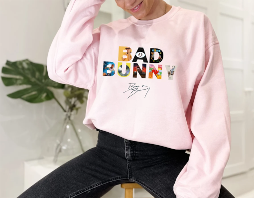 Bad B Most wanted Tour Concert album covers Sweatshirt, Nadie Sabe lo que va pasar mañana, Benito Sweatshirt, Gift For Fan, Bunny Sweater,