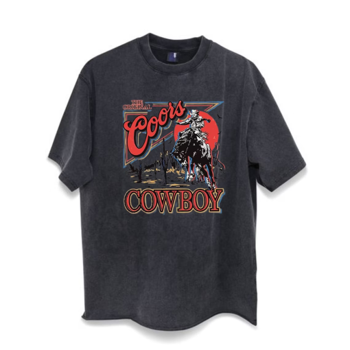 Coors Western Cowboy T-Shirt, Vintage 90s Western Shirt, Retro Coors Tee, Rodeo Cowboy Shirt, Gift for