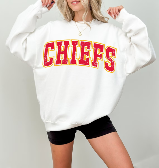 Chiefs Varsity Mascot PNG + SVG, Sublimation File, Trendy Aesthetic Shirt Design, Distressed PNG, Solid Png