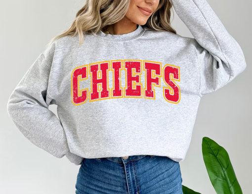 Chiefs Varsity Mascot PNG + SVG, Sublimation File, Trendy Aesthetic Shirt Design, Distressed PNG, Solid Png