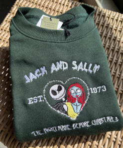 Ja.c.k and S.al.ly Embroidered Sweatshirt, Jack skellington…