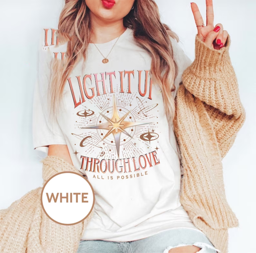 Light It Up Bryce Quinlan Shirt – Comfort Colors Tee, Lunathion Crescent City, BookTok Merch, ‘Through Love All Is Possible’ – Bookish Gifts