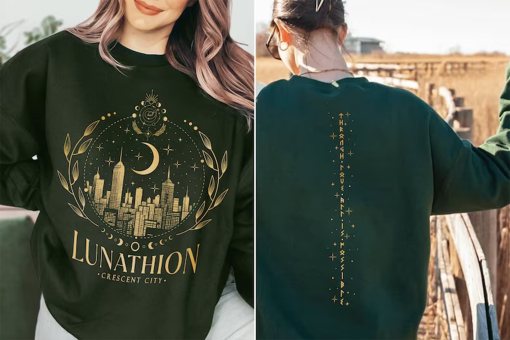 Crescent City Lunathion Sweatshirt, Bryce Tattoo Shirt, Bryce Quinlan Merch, Crescent City SJM Merch, House Of Earth And Blood